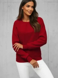 Bluza damska ciemno-czerwona JS/W01Z^Ozonee New