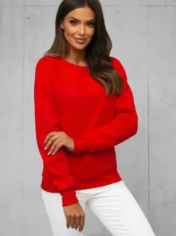 Bluza damska czerwona JS/W01Z^Ozonee Online