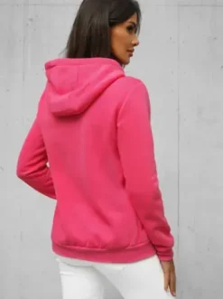 Bluza damska rozpinana z kapturem koralowa JS/W03/58Z^Ozonee Online