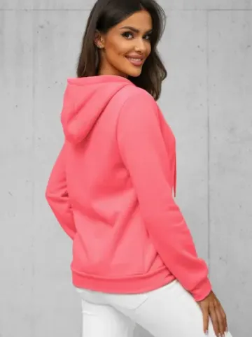 Bluza damska rozpinana z kapturem różowa JS/W03Z^Ozonee Fashion