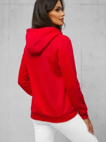Bluza damska rozpinana z kapturem czerwona JS/W03Z^Ozonee Hot