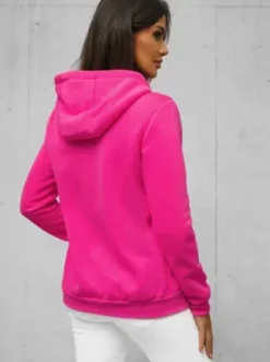 Bluza damska rozpinana z kapturem ciemno-różowa JS/W03Z^Ozonee Best