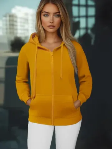 Bluza damska rozpinana z kapturem camelowa JS/W03Z^Ozonee New