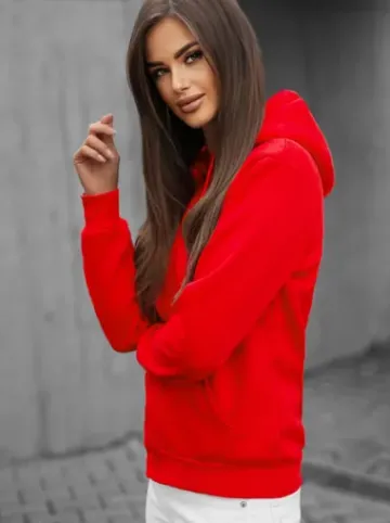 Bluza damska rozpinana z kapturem czerwona JS/W03Z^Ozonee Sale