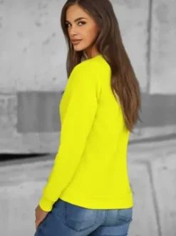Bluza damska żółta-neonowa JS/W01Z^Ozonee Outlet