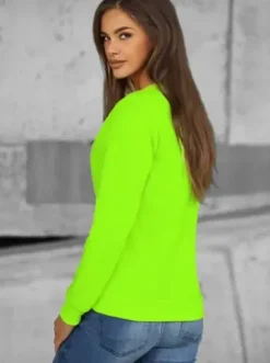 Bluza damska zielona-neonowa JS/W01Z^Ozonee Clearance