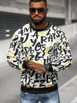 Bluza męska biała JS/8B1220/1^Ozonee Fashion
