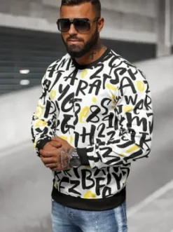 Bluza męska biała JS/8B1220/1^Ozonee Fashion