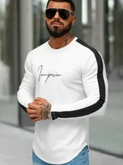Bluza męska biała O/D7192^Ozonee Fashion