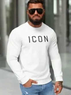 Bluza męska biała O/D7197^Ozonee Discount