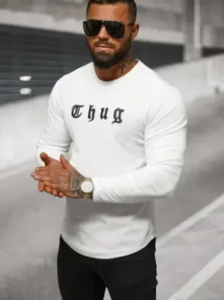 Bluza męska biała O/T6612^Ozonee Fashion