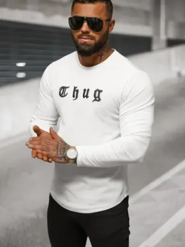 Bluza męska biała O/T6612^Ozonee Fashion