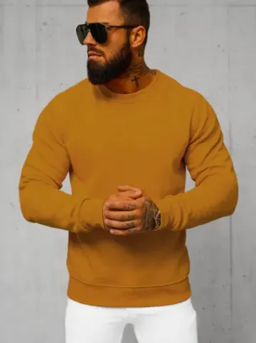 Bluza męska camelowa JS/2001-10Z^Ozonee Fashion
