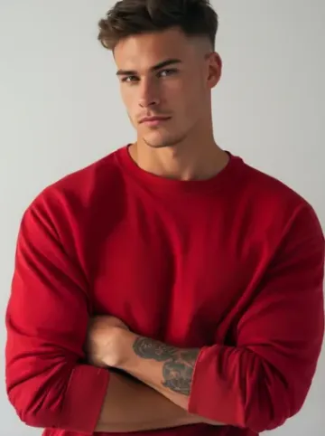 Bluza męska ciemno-czerwona JS/2001-10Z^Ozonee Clearance