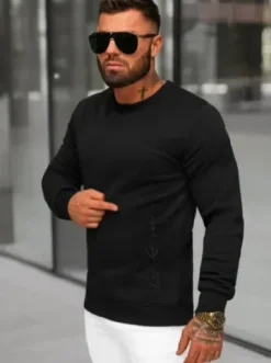 Bluza męska czarna JS/8B1357/3^Ozonee Discount
