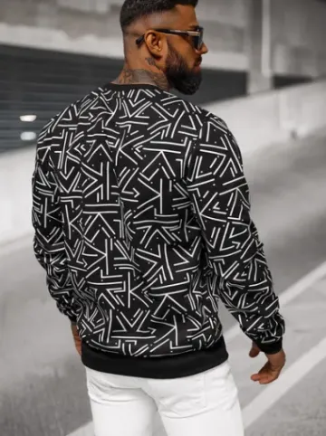 Bluza męska czarna JS/8B1219/3^Ozonee Hot