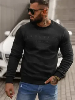 Bluza męska czarna JS/8B1360/3^Ozonee Hot