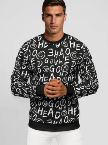 Bluza męska czarna JS/8B1221/3Z^Ozonee Online