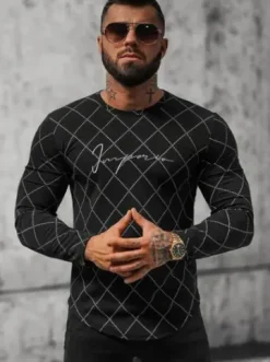 Bluza męska czarna O/5919BZ^Ozonee Clearance
