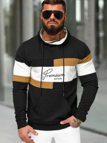 Bluza męska czarna O/B7524Z^Ozonee Fashion