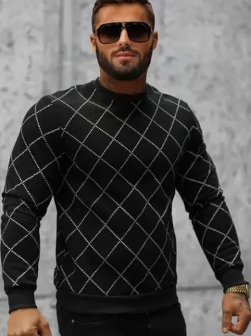 Bluza męska czarna O/D7459^Ozonee Fashion