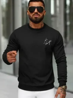 Bluza męska czarna O/P2031Z^Ozonee Outlet