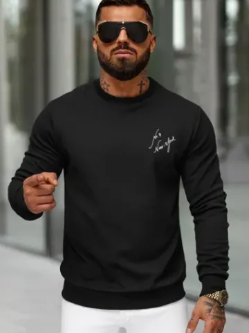 Bluza męska czarna O/P2031Z^Ozonee Outlet