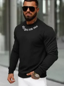Bluza męska czarna O/P2027Z^Ozonee Fashion