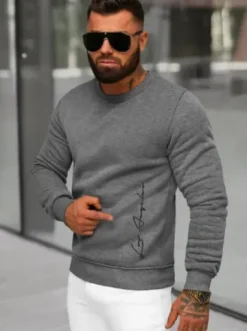 Bluza męska grafitowa JS/8B1357/5^Ozonee Discount