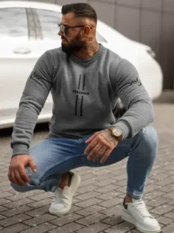Bluza męska grafitowa JS/8B1358/5^Ozonee Best