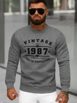 Bluza męska grafitowa JS/8B1359/5^Ozonee Clearance