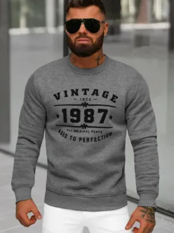 Bluza męska grafitowa JS/8B1359/5^Ozonee Clearance