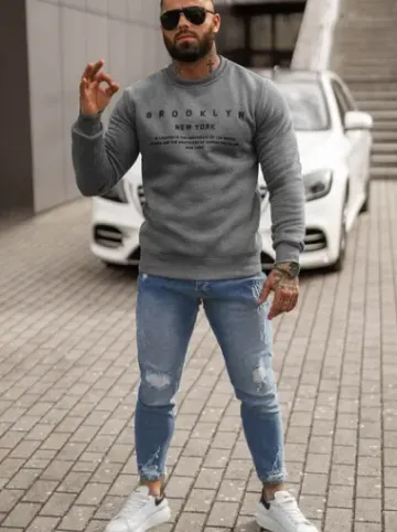 Bluza męska grafitowa JS/8B1360/5^Ozonee Online