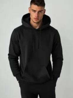 Bluza męska z kapturem czarna JS/2009Z^Ozonee Sale