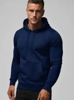 Bluza męska z kapturem granatowa JS/2009Z^Ozonee Best