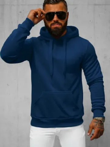 Bluza męska z kapturem indygo JS/2009/66Z^Ozonee Hot