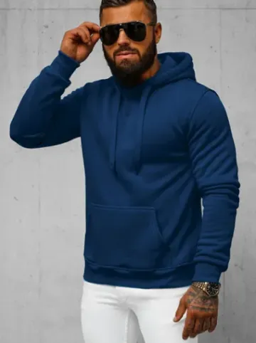 Bluza męska z kapturem indygo JS/2009/66Z^Ozonee Hot