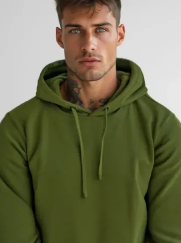 Bluza męska z kapturem khaki JS/2009Z^Ozonee Hot