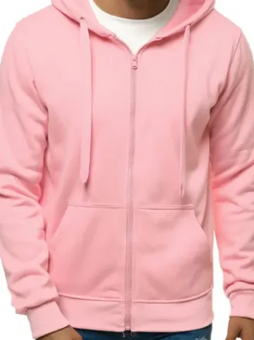 Bluza męska z kapturem rozpinana pudrowa JS/2008^Ozonee Best