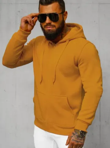 Bluza męska z kapturem rozpinana camelowa JS/2008Z^Ozonee Online
