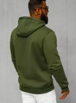 Bluza męska z kapturem rozpinana khaki JS/2008Z^Ozonee Hot