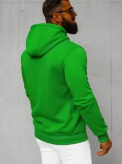 Bluza męska z kapturem rozpinana zielona JS/2008Z^Ozonee Sale