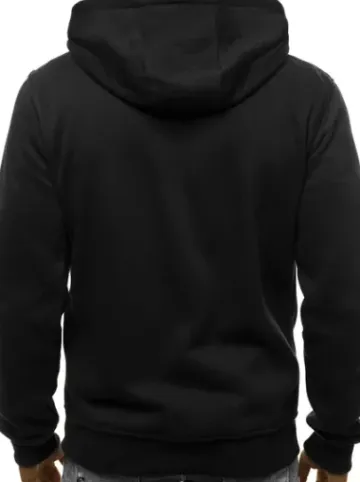 Bluza męska z kapturem rozpinana czarna JS/2008^Ozonee Fashion