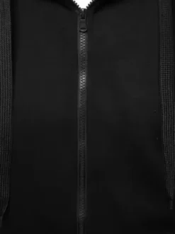 Bluza męska z kapturem rozpinana czarna JS/2008^Ozonee Fashion