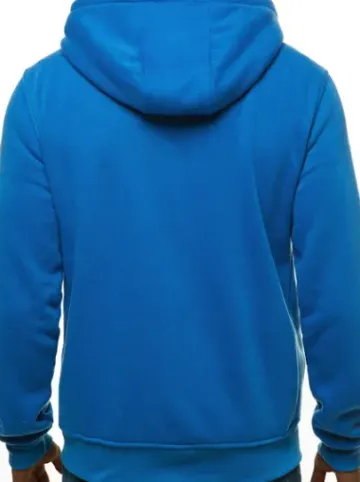 Bluza męska z kapturem rozpinana niebieska JS/2008^Ozonee Outlet