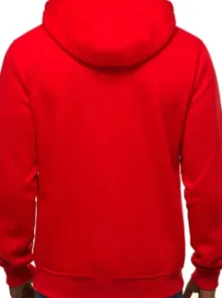 Bluza męska z kapturem rozpinana czerwona JS/2008^Ozonee Clearance