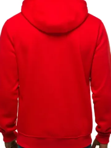Bluza męska z kapturem rozpinana czerwona JS/2008^Ozonee Clearance