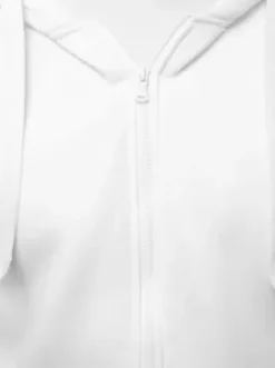 Bluza męska z kapturem rozpinana biała JS/2008^Ozonee Fashion