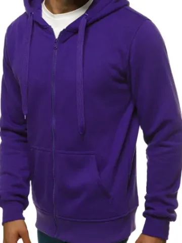 Bluza męska z kapturem rozpinana fioletowa JS/2008^Ozonee Hot