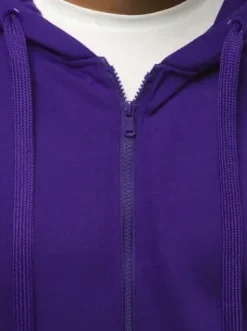 Bluza męska z kapturem rozpinana fioletowa JS/2008^Ozonee Hot